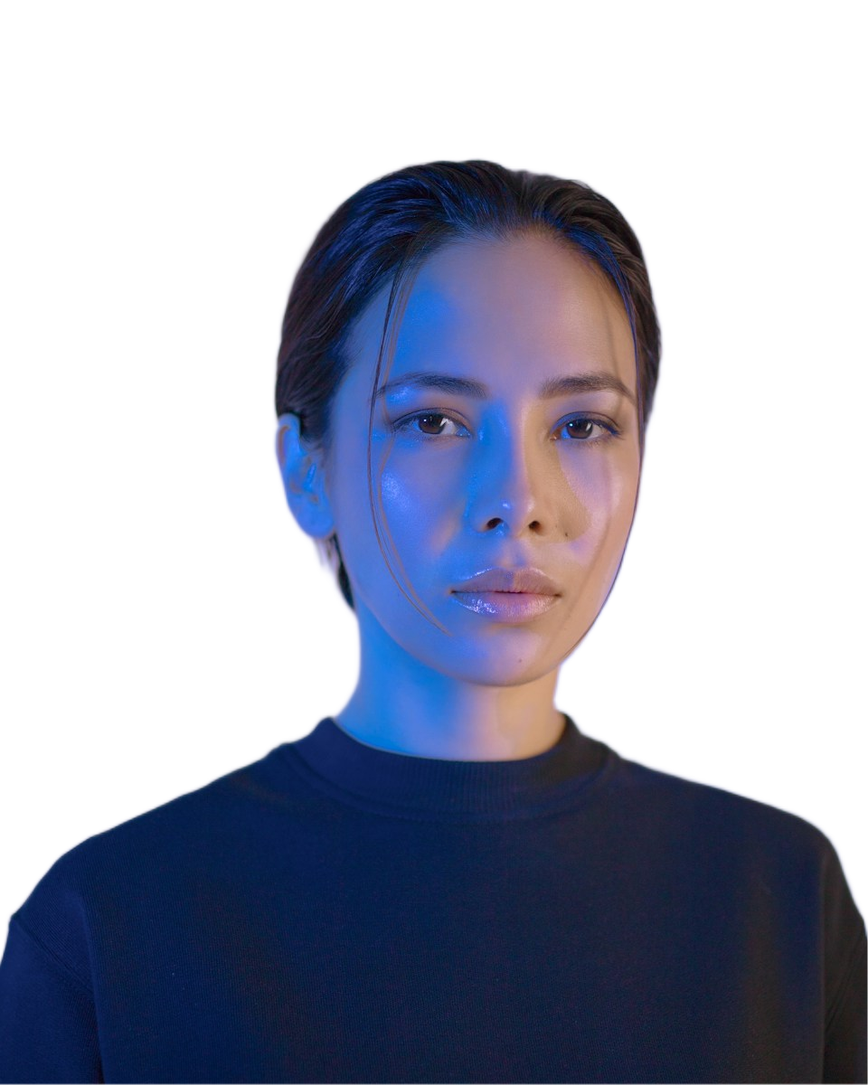 The same portrait with a transparent background